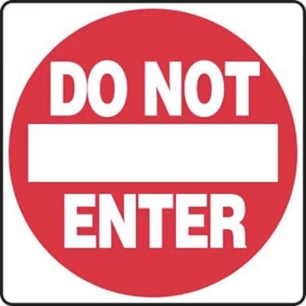 Accuform Safety Sign DO NOT ENTER 24 in x 24 in MVHR484VS - main